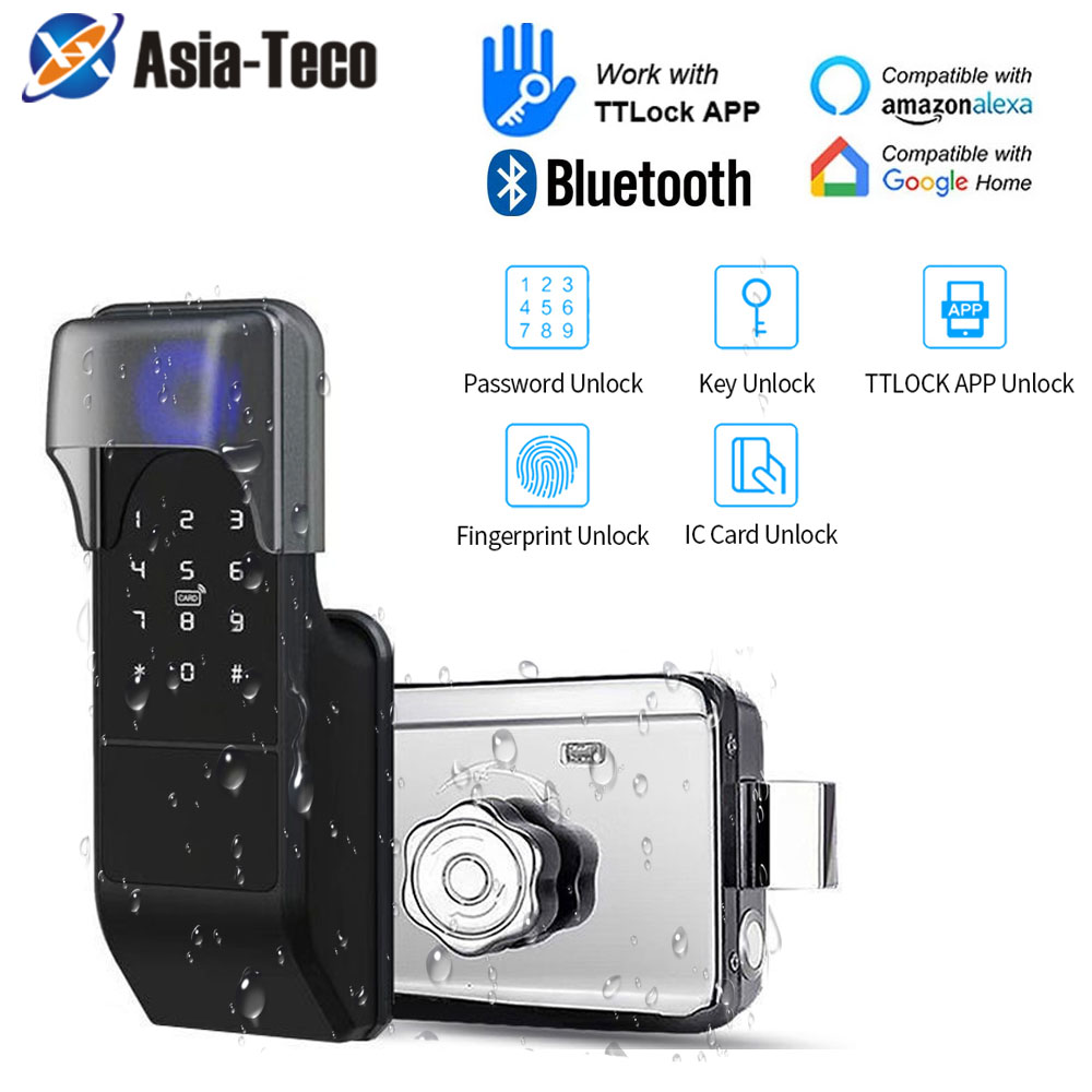 Smart Garden Gate Lock - IP65 tahan air TTLock sidik jari