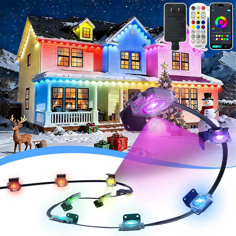 Smart Garden Led Lights - Lampu LED String RGBCW Permanen untuk