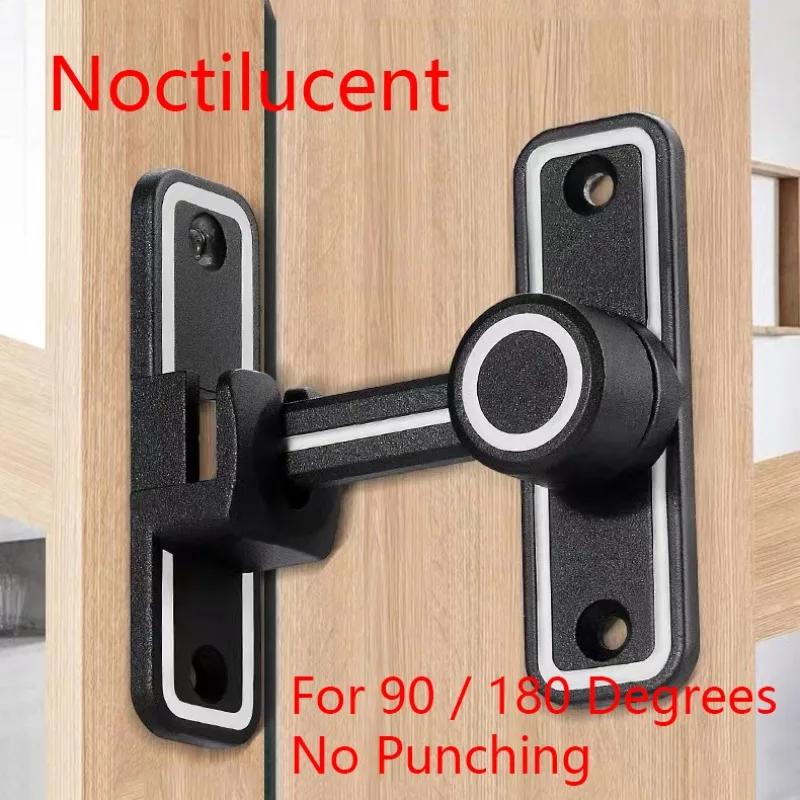Smart Garden Gate Lock - Kunci gerendel pintu gudang hitam bercahaya
