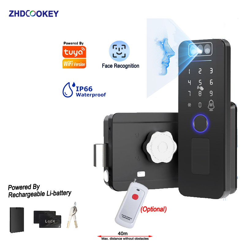 Smart Garden Gate Lock - Tuya Wifi SmartLife 3D Pengenalan Wajah
