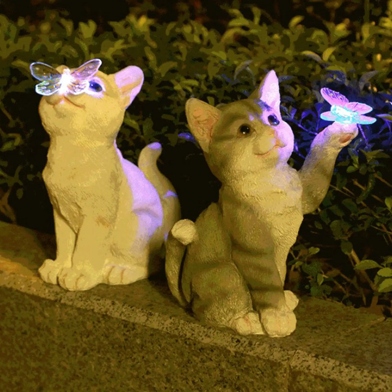 Smart Garden Spotlights - Patung Patung Kucing Luar Ruangan Liontin