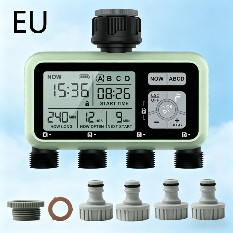 Smart Garden Technology - Timer Penyiraman Taman Digital 4 Outlet