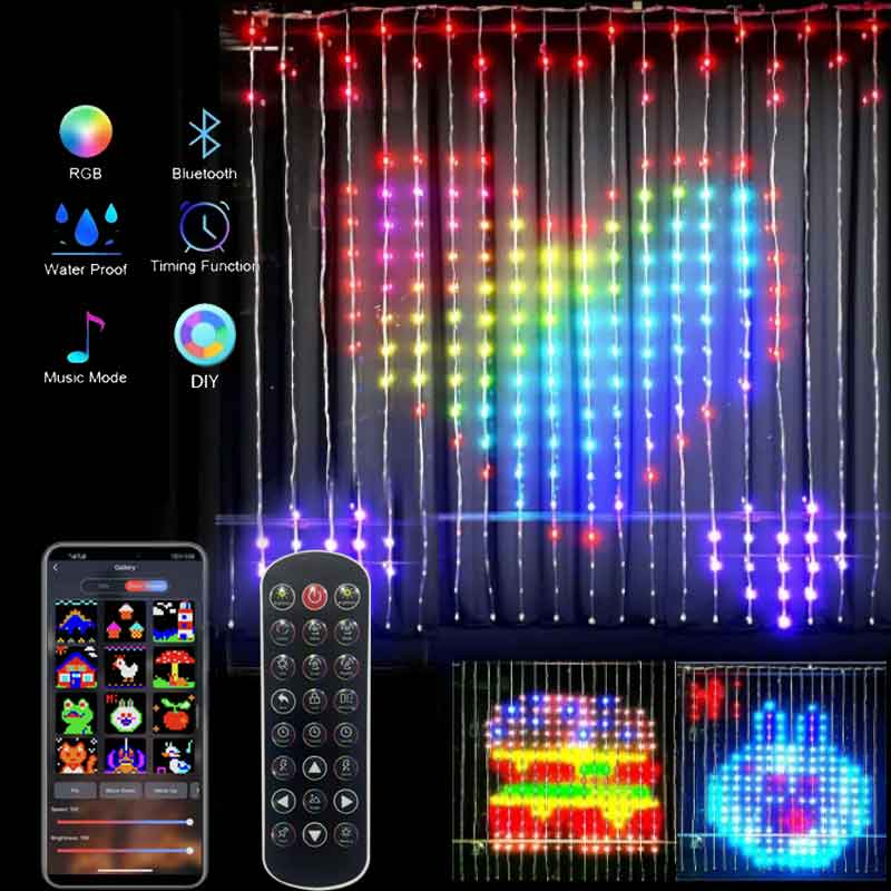 Lampu Tirai LED Pintar DIY Kon - Smart Garden Led Lights ulasan dan harga