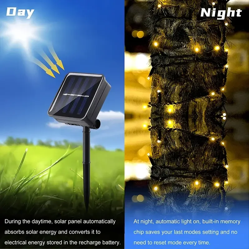 Lampu LED tenaga surya tali 8  - Smart Garden Spotlights ulasan dan harga