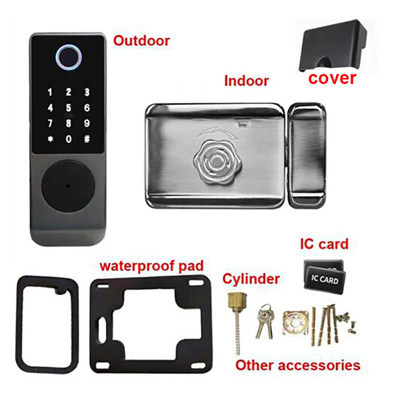 Kunci pintar Wifi Tuya, kunci  - Smart Garden Gate ulasan dan harga