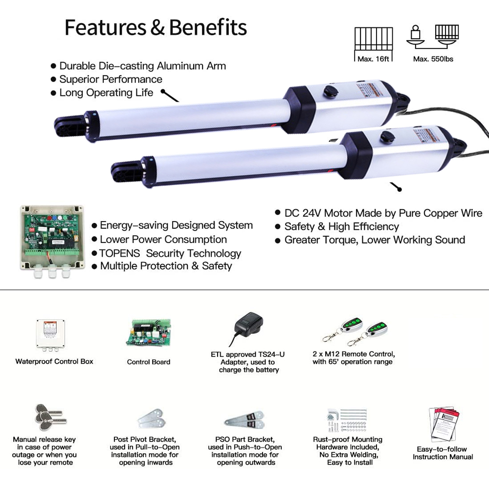 MK702 200KG Operator Gerbang A - Smart Garden Gate ulasan dan harga