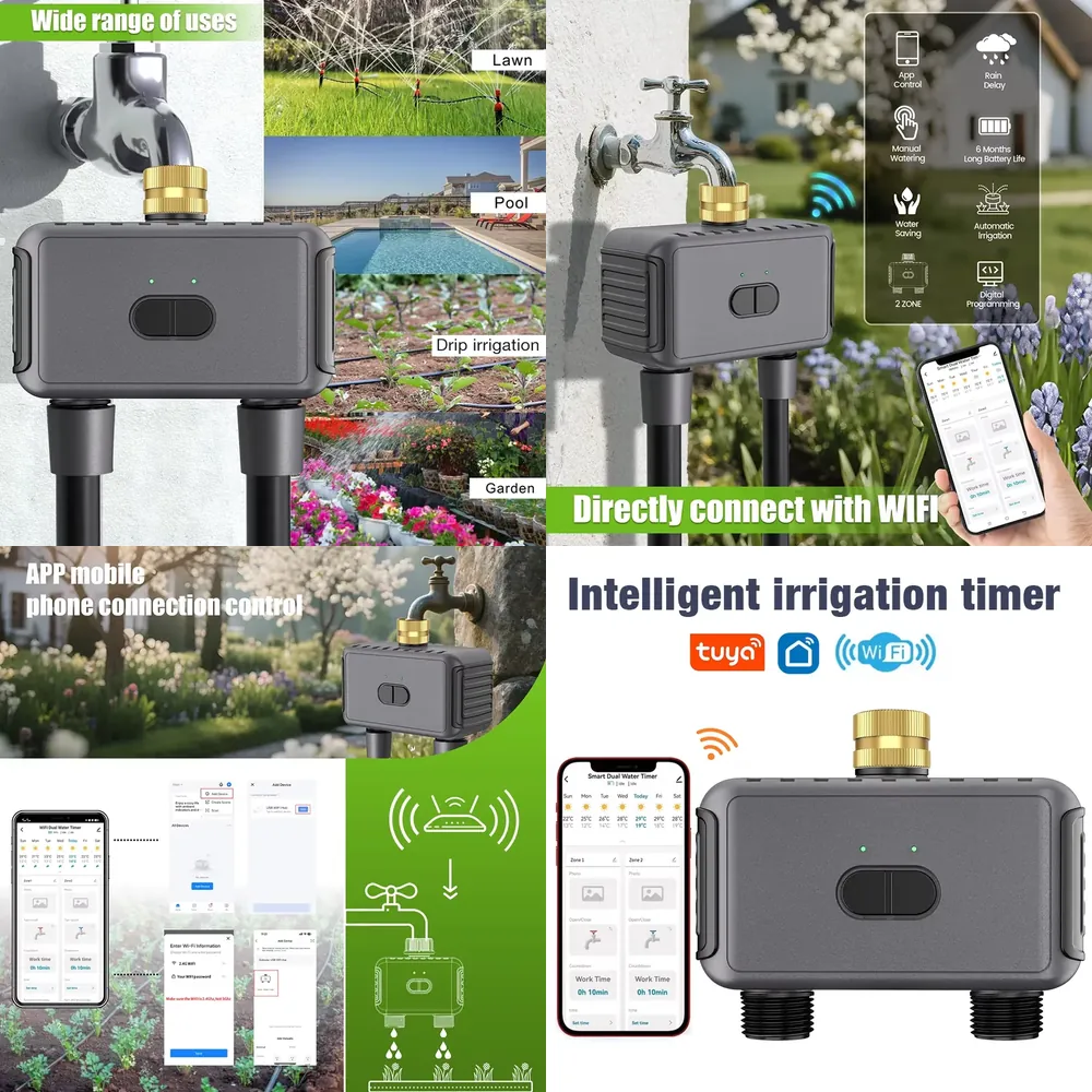 WAP01 WiFi APP Control Dual Ho - Smart Garden Timer ulasan dan harga