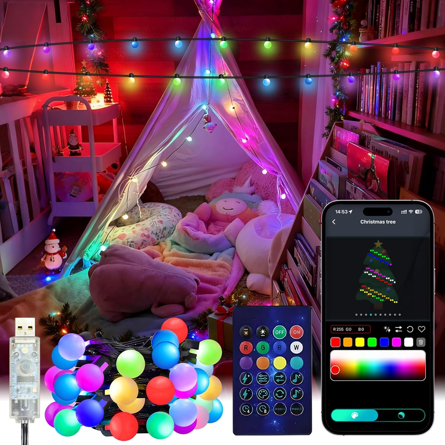 Lampu String Smart Globe 5/10M - Smart Garden Led Lights ulasan dan harga