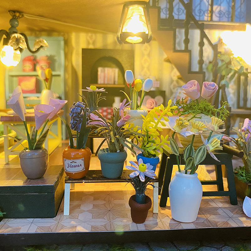 Rumah boneka kayu DIY Model ta - Smart Garden Lighting System ulasan dan harga