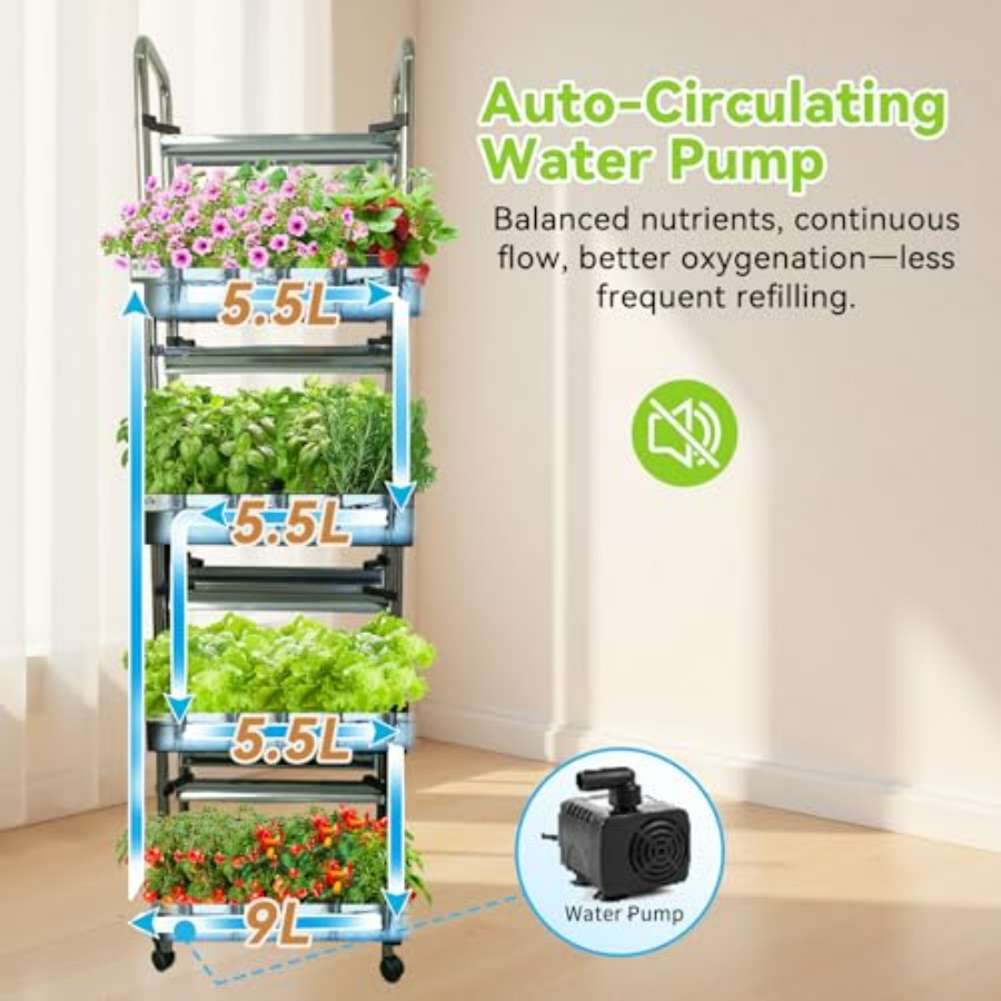 Sistem hidroponik dalam ruanga - Smart Garden Lighting System ulasan dan harga