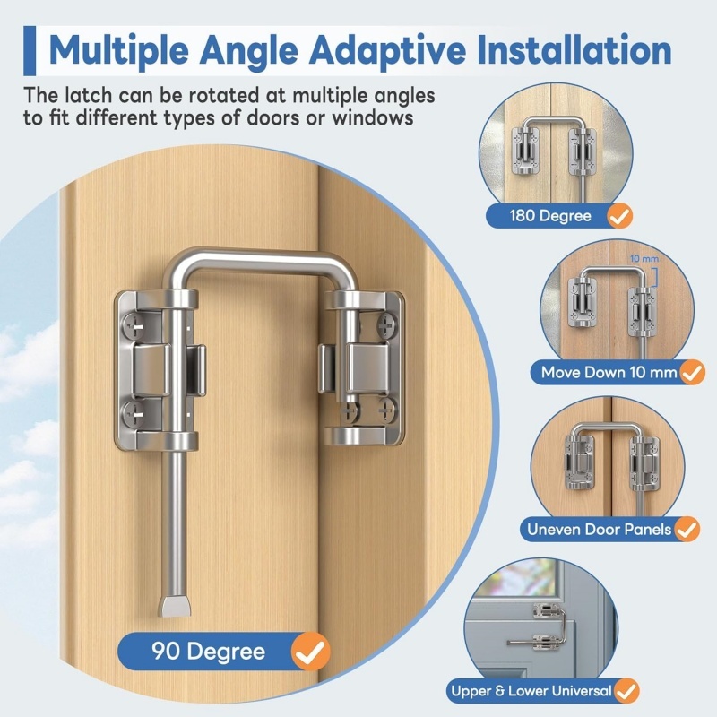 Kunci Geser Pintu Patio Bentuk - Smart Garden Gate Lock ulasan dan harga
