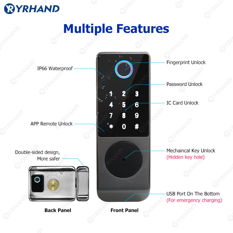 Tuya Kunci Pintar Tahan Air Wi - Smart Garden Gate Lock ulasan dan harga